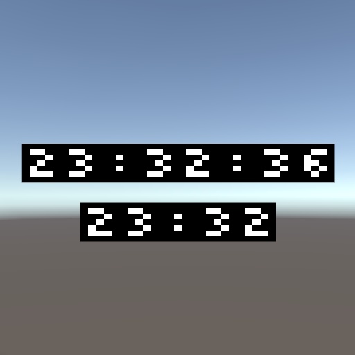 VRChatワールド用軽量時計 SimpleClock