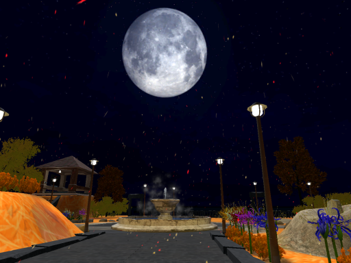 月寄りの公園・秋 -moonlight park_autumn-