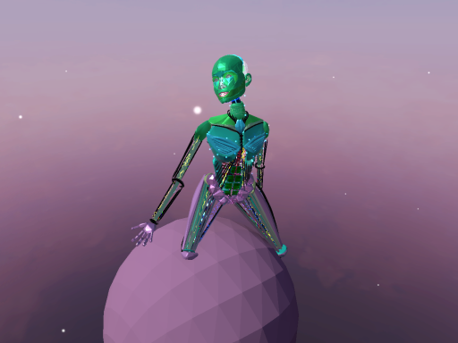 Serene Robot Planet