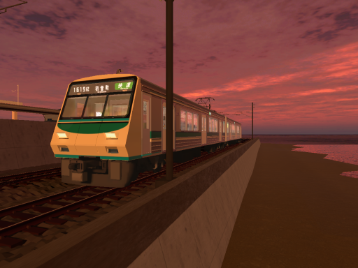 逆方面行き電車 Seaside_Commuter