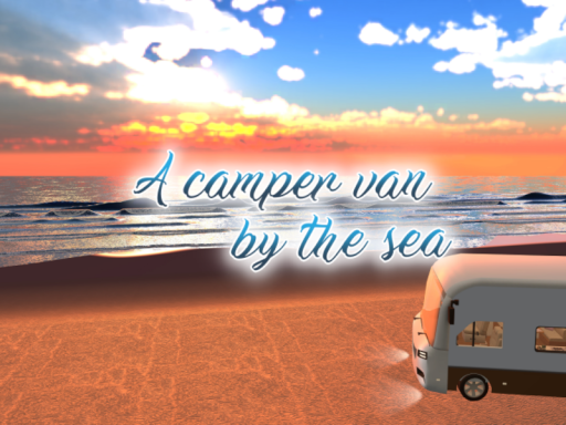 A camper van by the sea