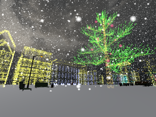 White Christmas illumination