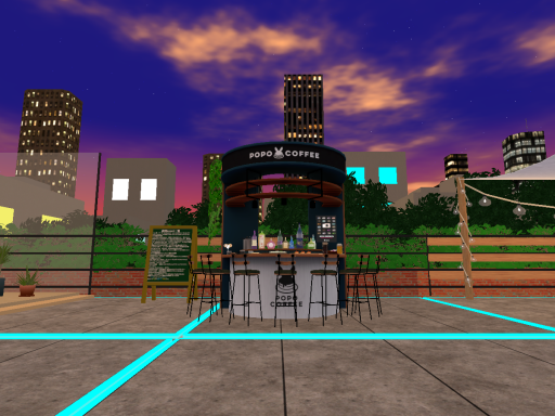 宵のうちに - beer garden hall at dusk -