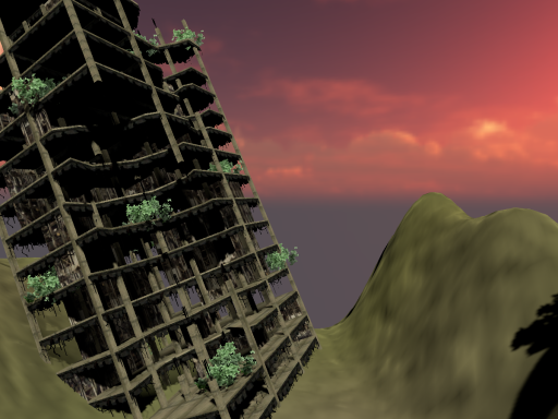 destroyed land