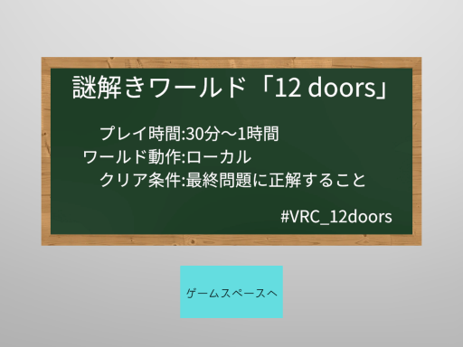 謎解きワールド「12 doors」