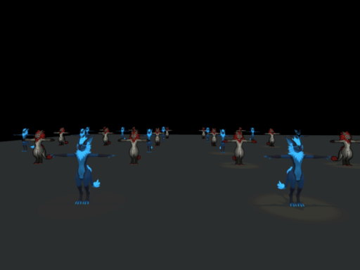 A lot of dancing furrys