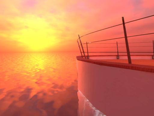 cozy relaxing boat