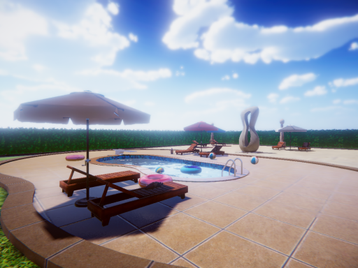 Relaxing at Pool
